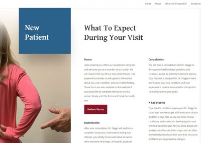 Staggs Chiropractic new patient page